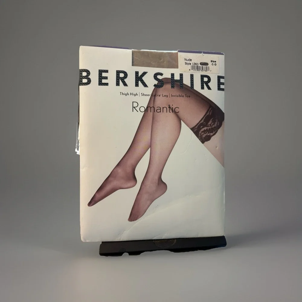 Berkshire Thigh High Romantic New C D Nude Sheer Lycra Leg Invisible Toe 1363